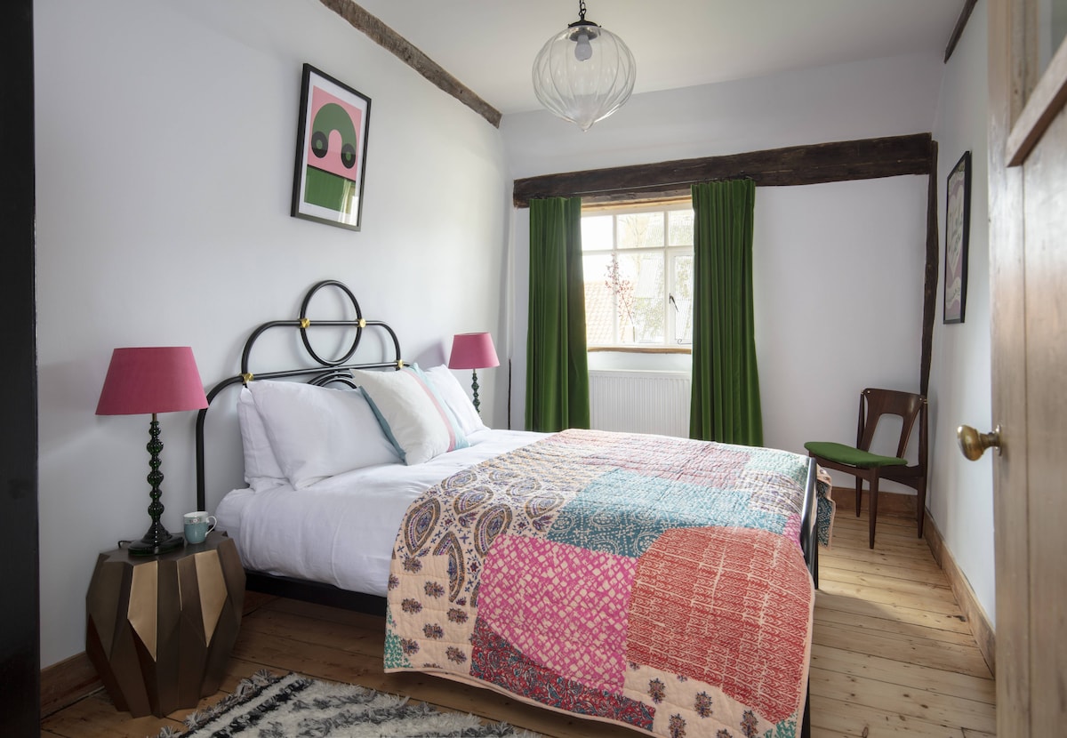 De Emerald-kamer met tweepersoonsbed