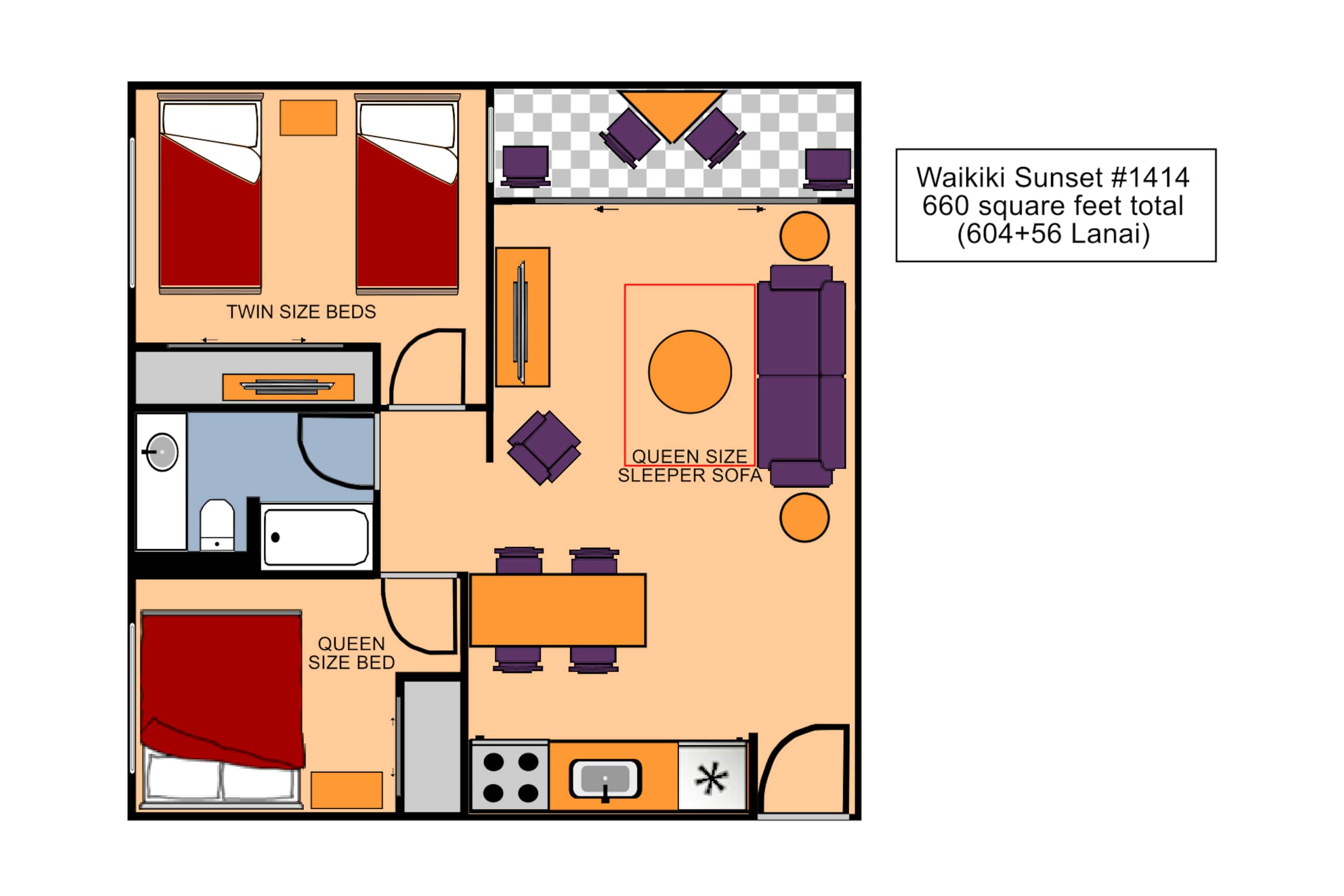 Condo in Honolulu · ★4.7 · 2 bedrooms · 4 beds · 1 private bath - Image 2