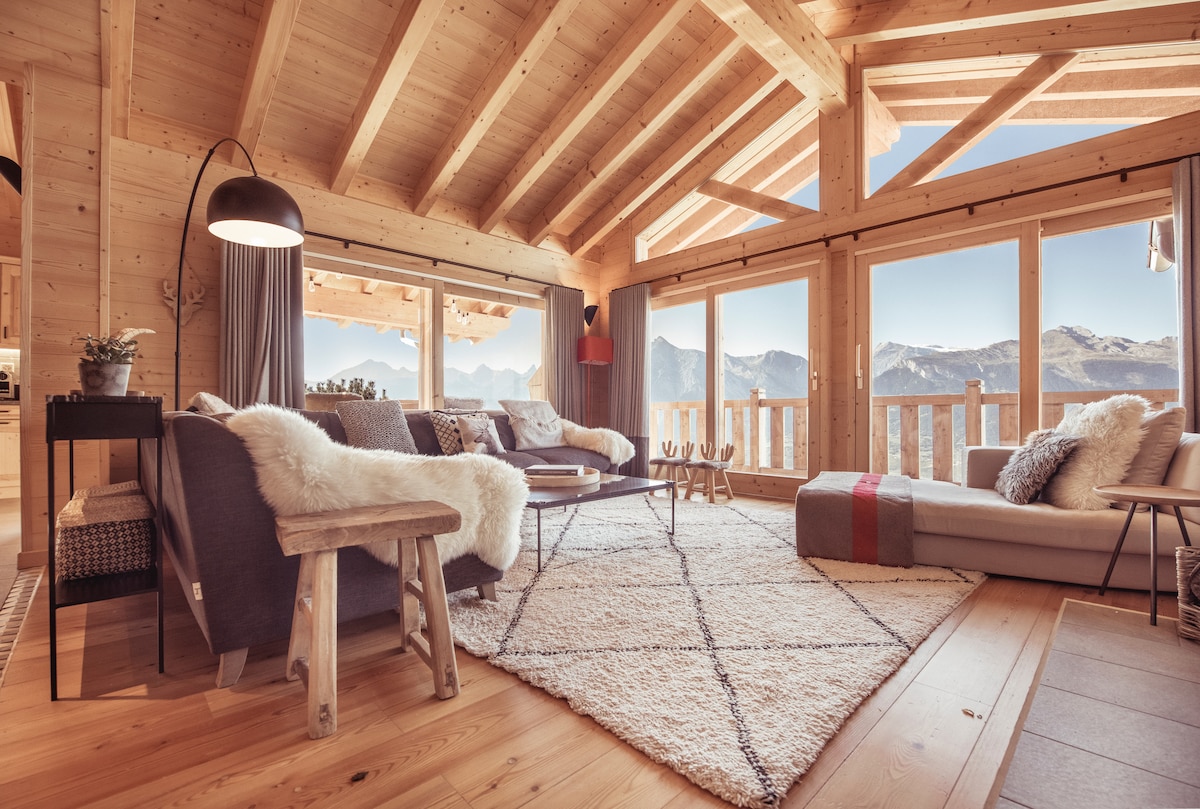 Top Airbnb: Isikhala, a luxury family chalet, sleeps 10 in Veysonnaz