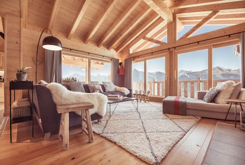 Top Airbnb: Isikhala, a luxury family chalet, sleeps 10 in Veysonnaz