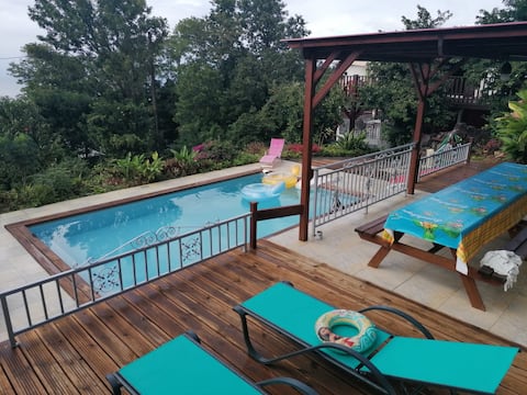 Villa Salamandre pool sea view 8 to 21 people