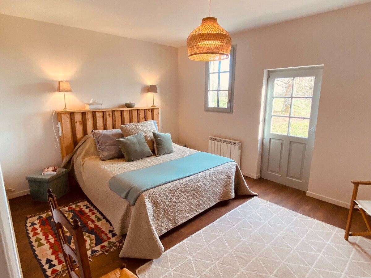 Master bedroom with garden view