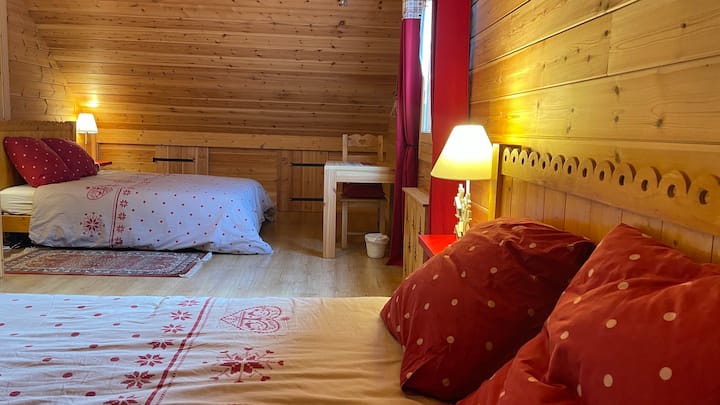 The bedroom on the balcony side.