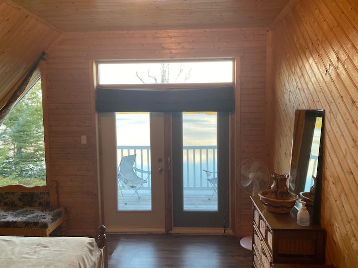 Second Floor Master Bedroom with Queen Bed and Balcony