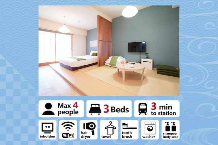 EK-C] Conveniently-located Apartment for 4 Guests - Apartments for Rent in  Chūō-ku, Osaka, Osaka, Japan - Airbnb