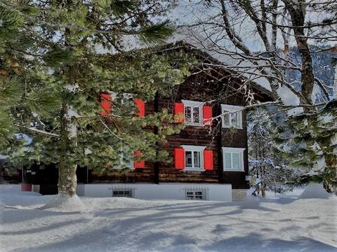 Wooden family house in central yet quiet location