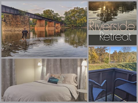 Riverside Retreat-studio w/ river view balcony