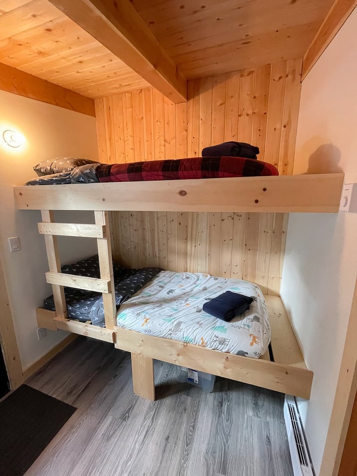Bunk beds in the bunkhouse