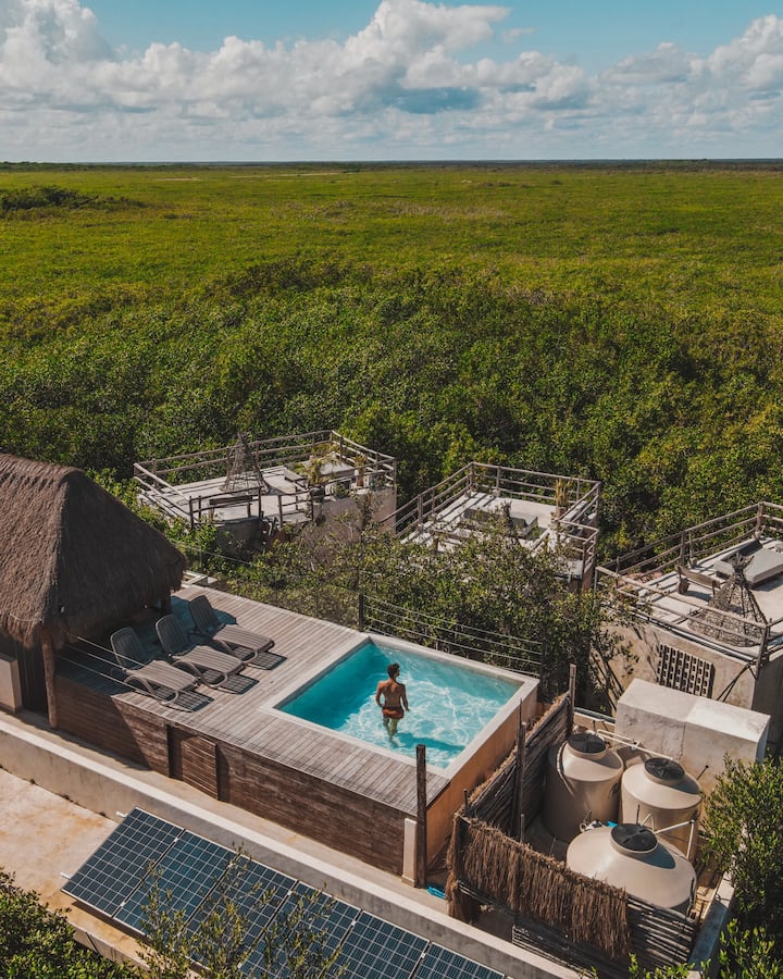 Nature Lodge in the Heart of Jungle Cottages for Rent in Tulum