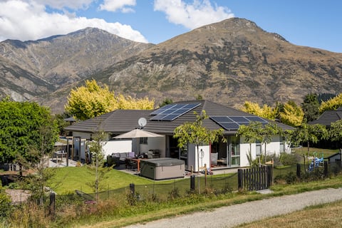 Near new home with peaceful semi-rural outlook.