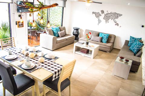 DeckHouseQRO-Covered terrace+Netflix in El Refugio