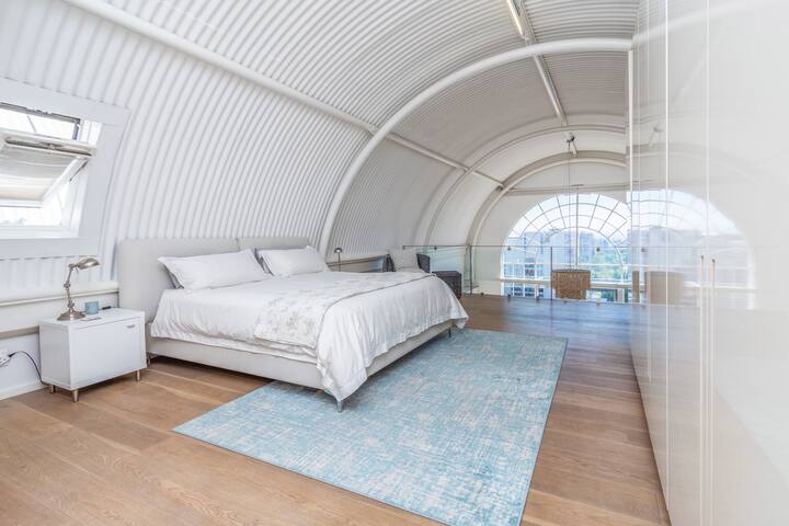 Master Bedroom  with arched ceiling