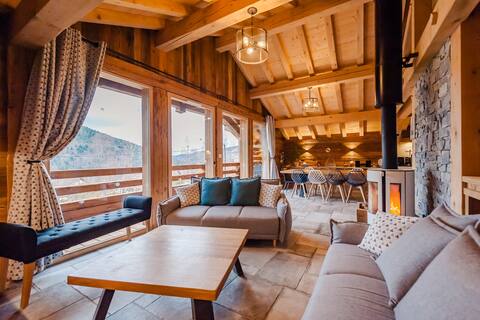 Chalet la cabane ô pierres 12 pers, spa & sauna
