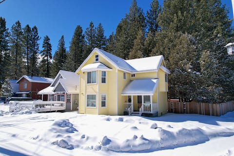 Popular Airbnb listing: Casa Amarilla! - Hot Tub, Pool Table, Giant Chess! in Big Bear Lake