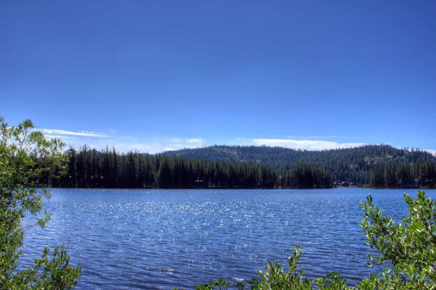Private sand beach at Serene Lakes with swimming and kayaking