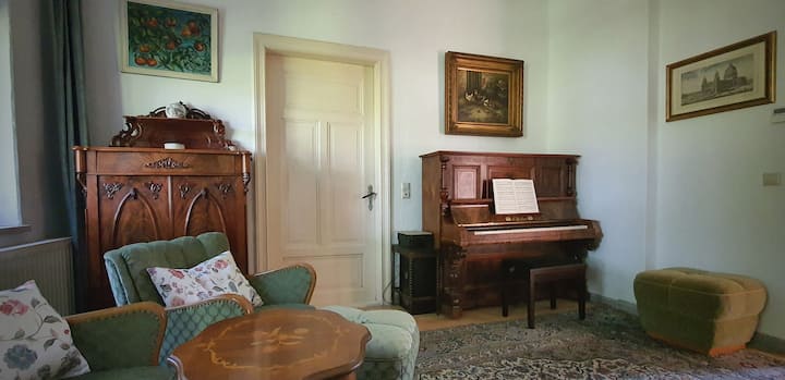 "الصالون الأخضر"
بيانو في مزاج باروكي، يمكن أن يلعبه لاعبون ذوو خبرة. 