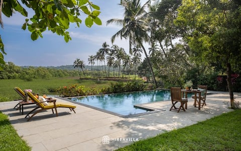 Frangipani - Goa's Hidden Gem | Pool & Field Views