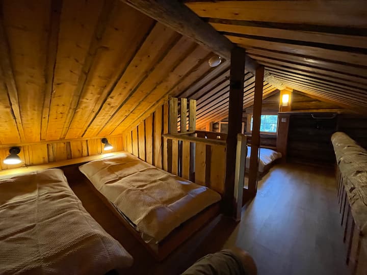 Upstairs single beds give you great sleep.