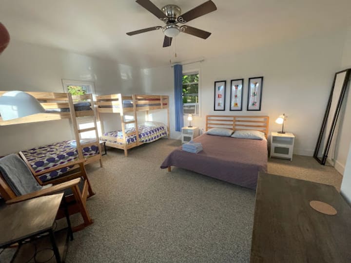 Bedroom 3 - queen and bunks, sleeps 6.  Second floor.