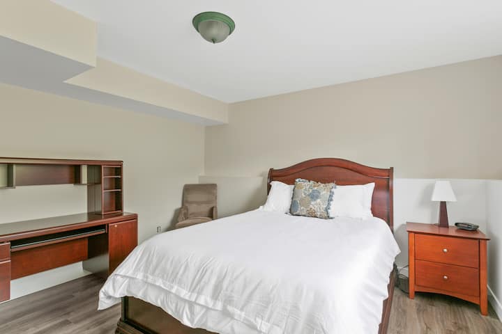 Bedroom 1 with a queen bed.