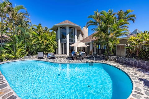 Waterfall House with Ocean Views in Haiku, Maui
