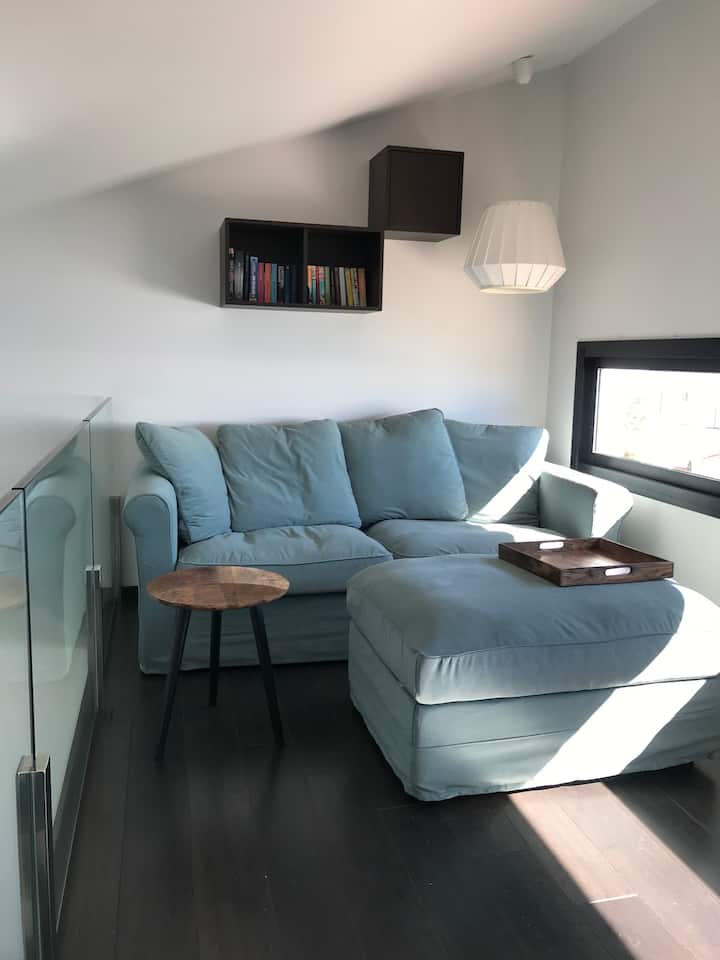 TV-room on the loft with a great view