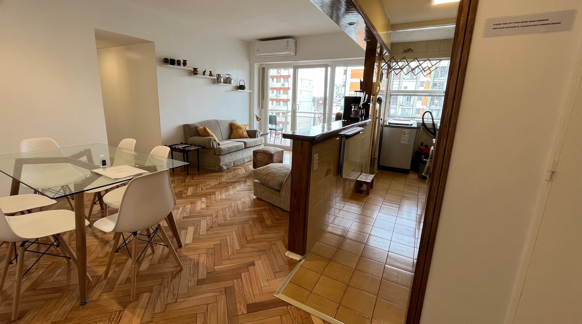 Двухкомнатная квартира в Recoleta, 11-й этаж, с балконом