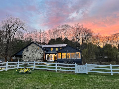 Original Stone House with Heated Pool & Patio