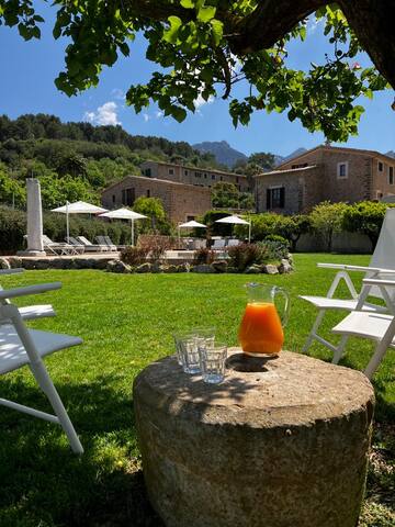 Renovated farmhouse with large saltwater pool