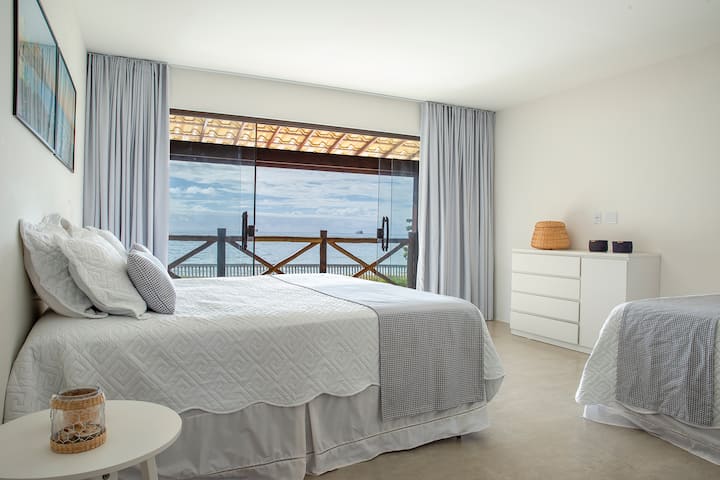 This room has 2 double beds! And a view... beautiful!