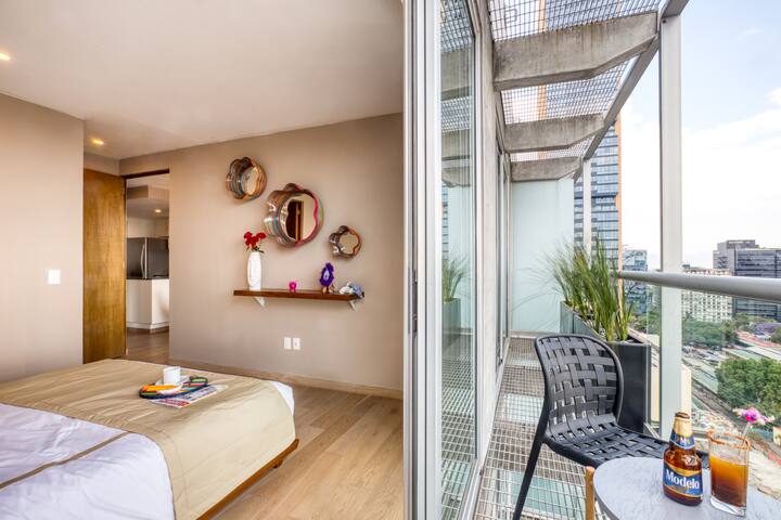 Stylish Mexicana Apt w/ Balc | Indoor Pool & Gym gallery image 5