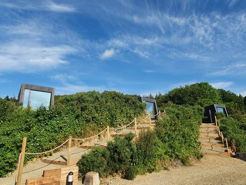 Sea views, cinema, and optional outdoor bath