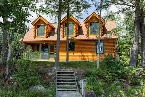 Top performing Airbnb: Camp Bai Yuka/Little Camp (Log Cabin on Webb Lake) in Rangeley / Maine Lakes
