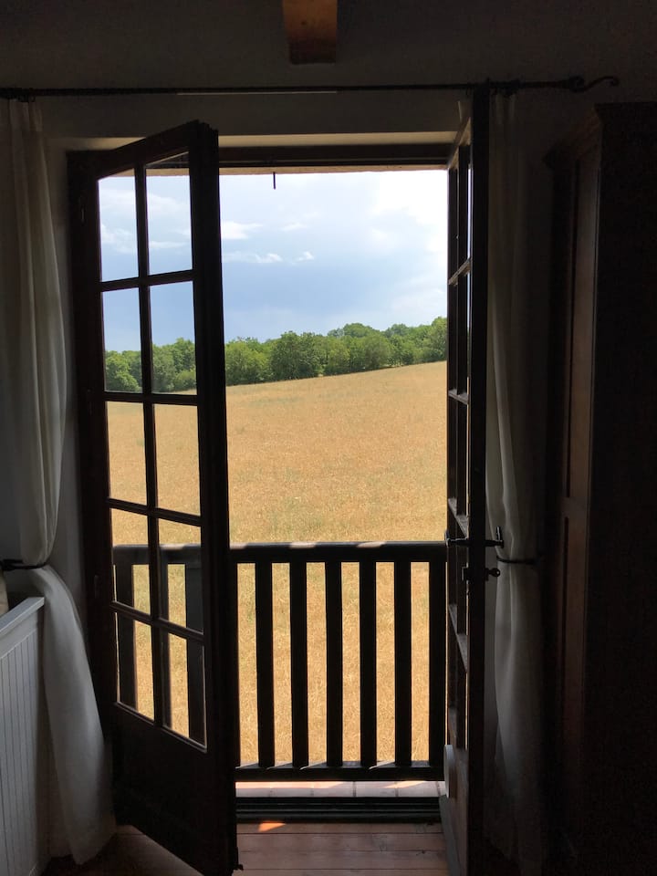 Countryside views from the top bedroom