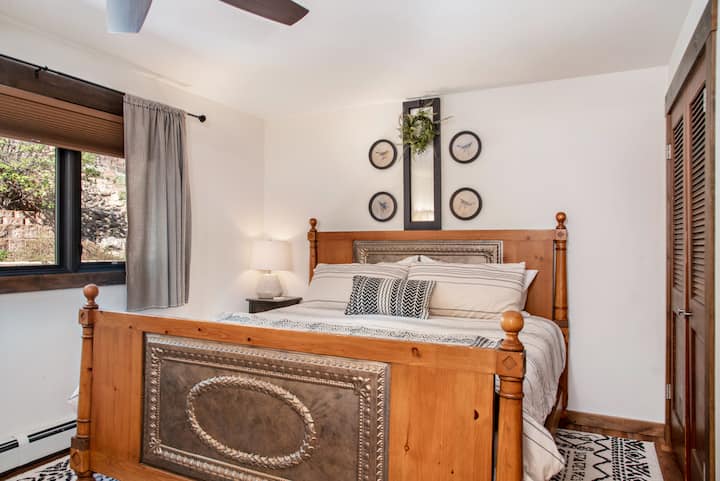 Bedroom 1:  Lower level master bedroom with king bed