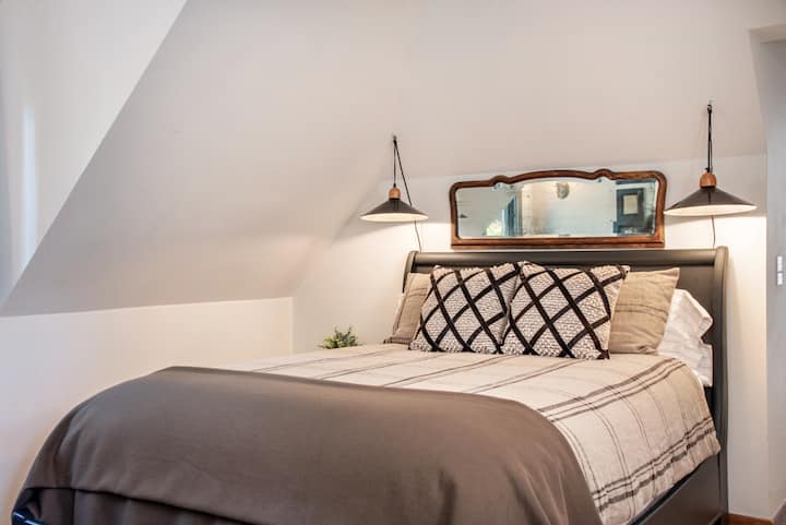 Bedroom 5:  Upper level bedroom with queen bed