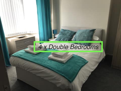 Jodon House*4x Dble beds*Prking*Contractor Suited*