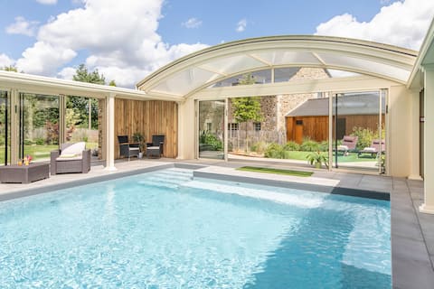 Grange embellie : cottage with pool, SPAs