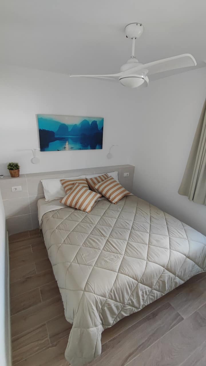Bedroom with queen bed