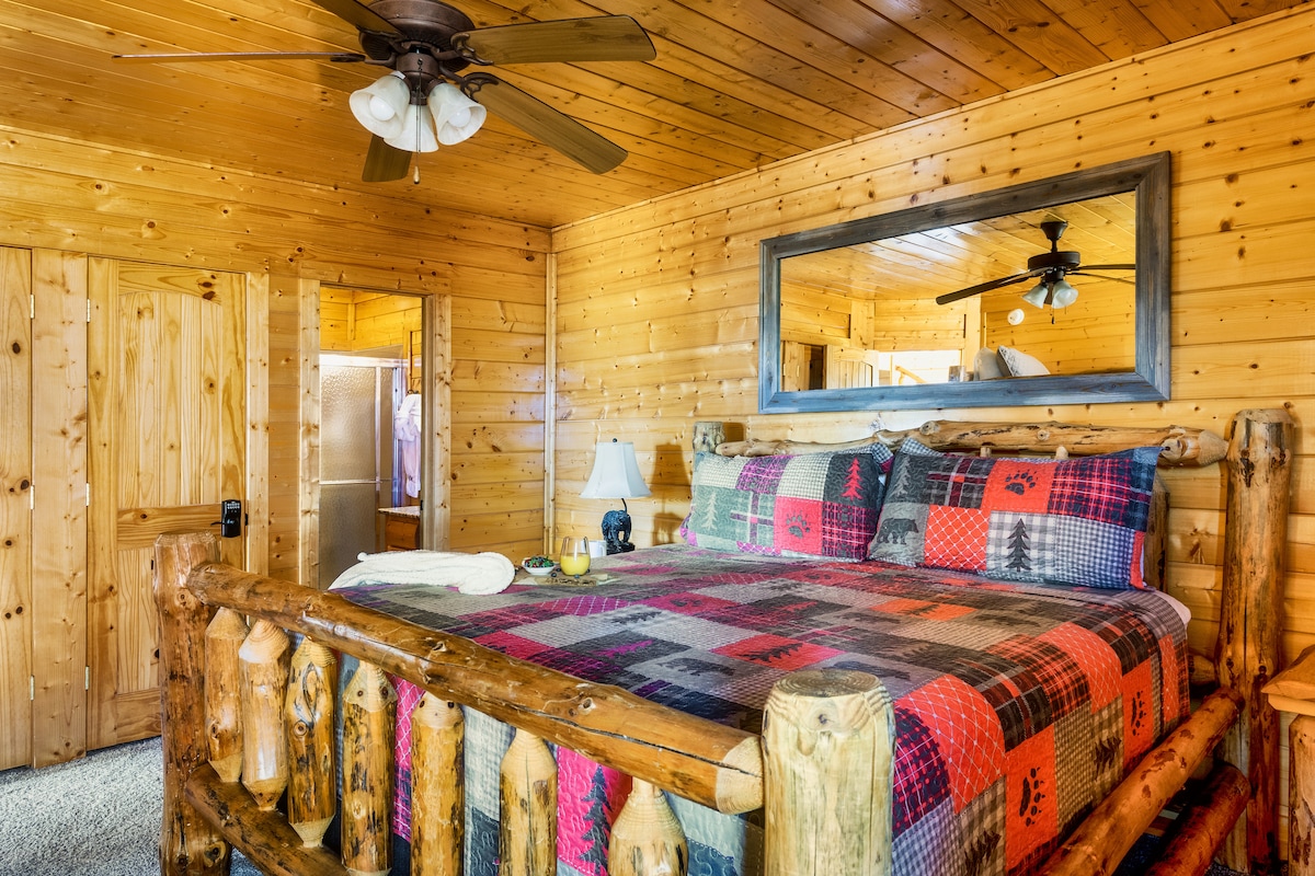 Cozy cabin bedroom feels
