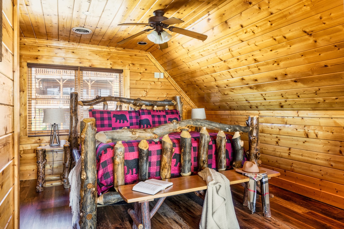 Dresser, flat screen tv, closet, and bench-new LVP flooring in the upstairs bedroom