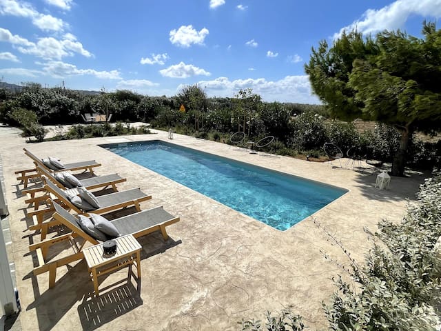 White Pearl Private Swimming Pool Villa NaxosTown