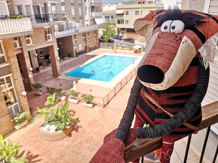 Apartamento Con Encanto/ Centro/ Gran Terraza/ Piscina/ Aire Acondicionado - Calpe