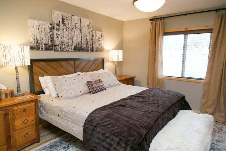 Primary bedroom with attached bath