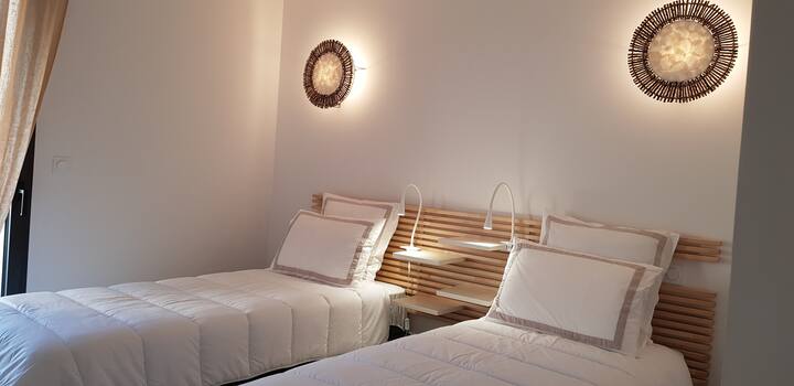 Chambre modifiable pour 2 couchages