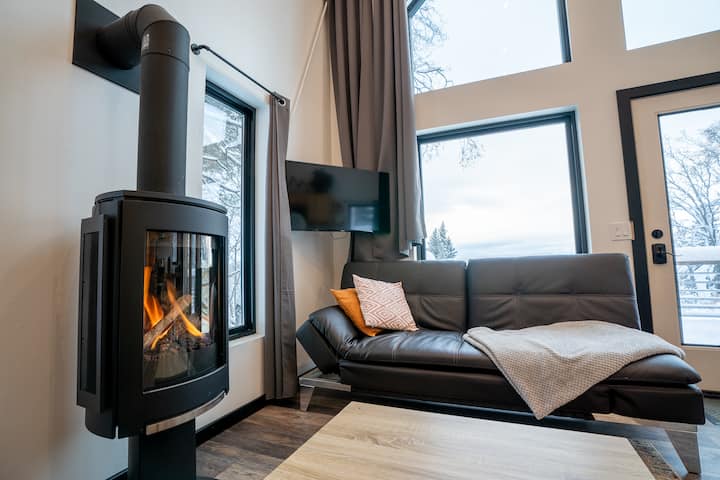 Lounge area with curtains for privacy