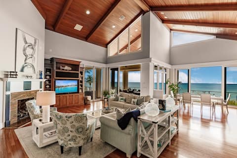 Breathtaking Views on Double Lot Beachfront Home