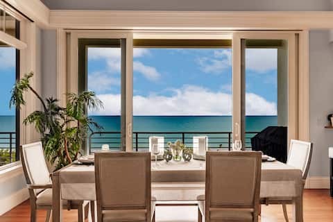 Breathtaking Views on Double Lot Beachfront Home