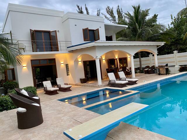 Contemporary seafront villa.