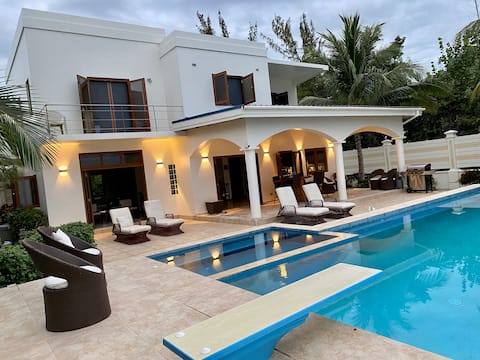 Contemporary seafront villa.